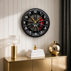 Moderne Auto-Themen 2D-Wanduhr für Enthusiasten - Euroselle