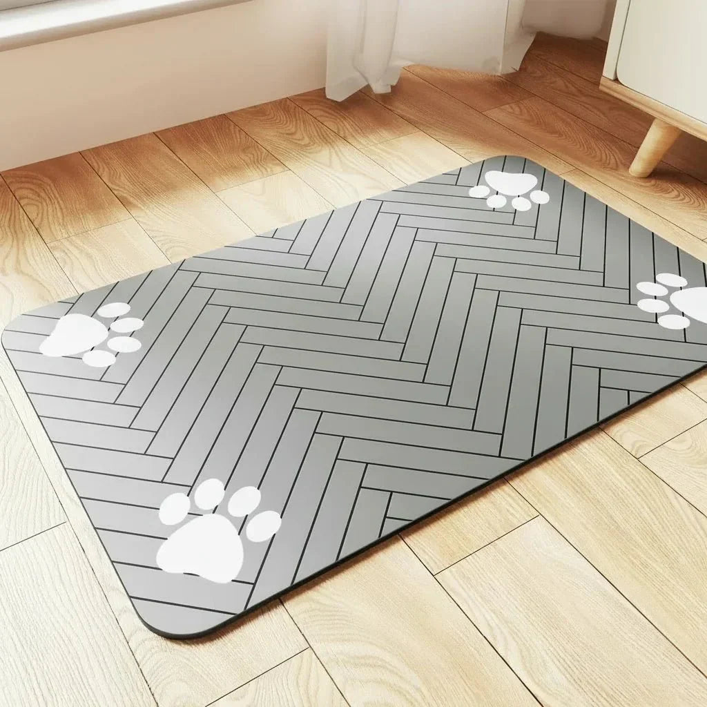 Tapete impermeável de alimentação AquaGuard com base antiderrapante e parte superior absorvente