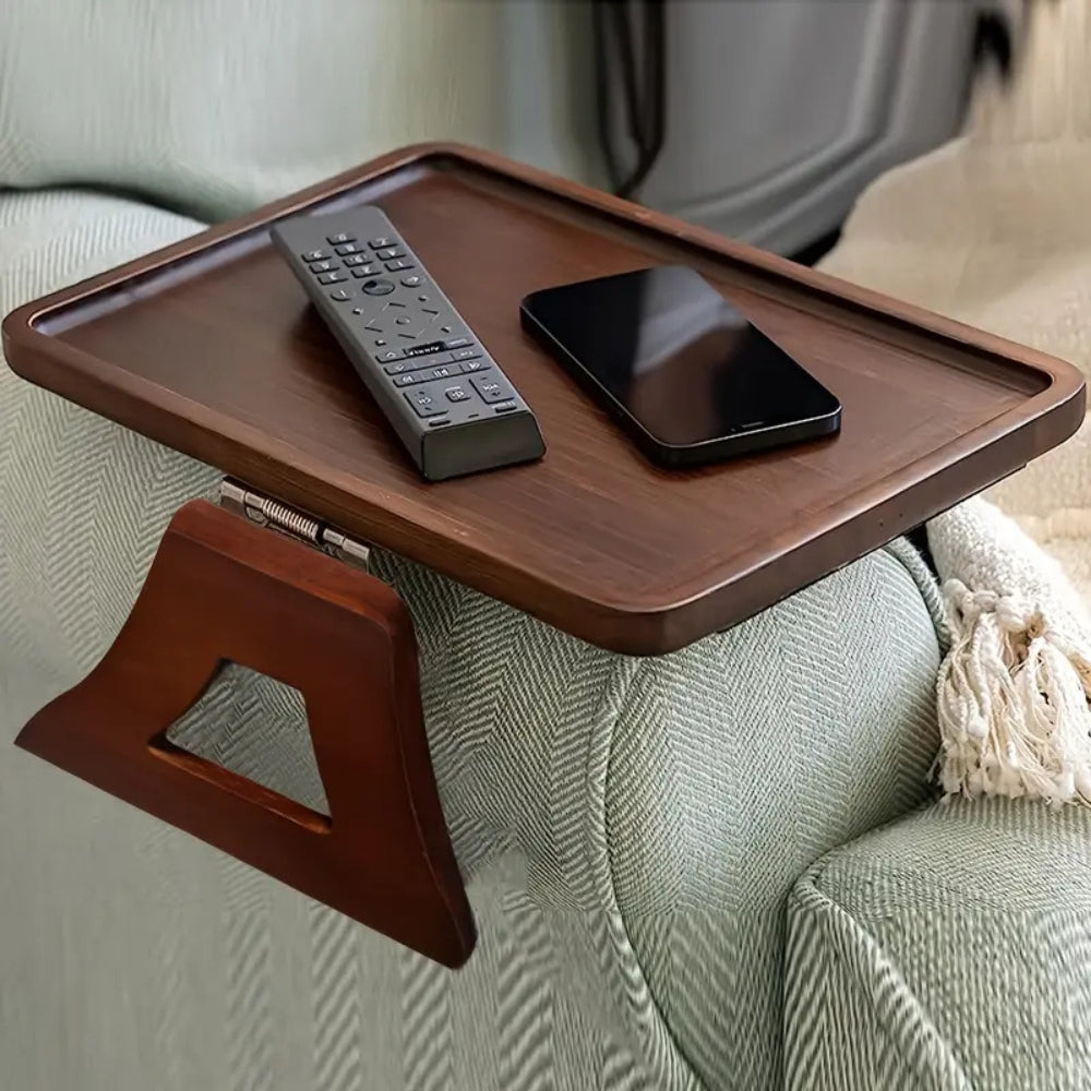 Adjustable Bamboo Clip-On Arm Tray Table - Euroselle