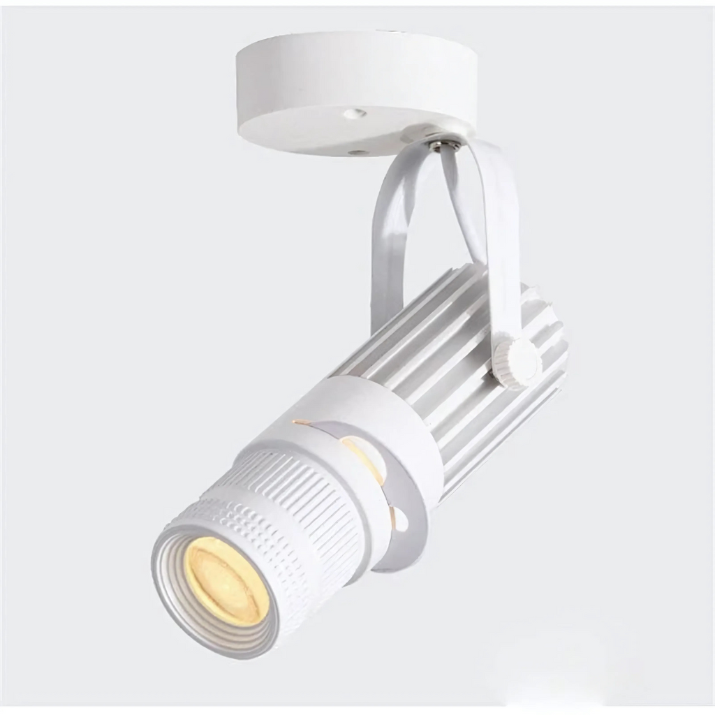 Verstellbarer LED-Deckenstrahler aus gebürstetem Aluminium in Nickel | Euroselle