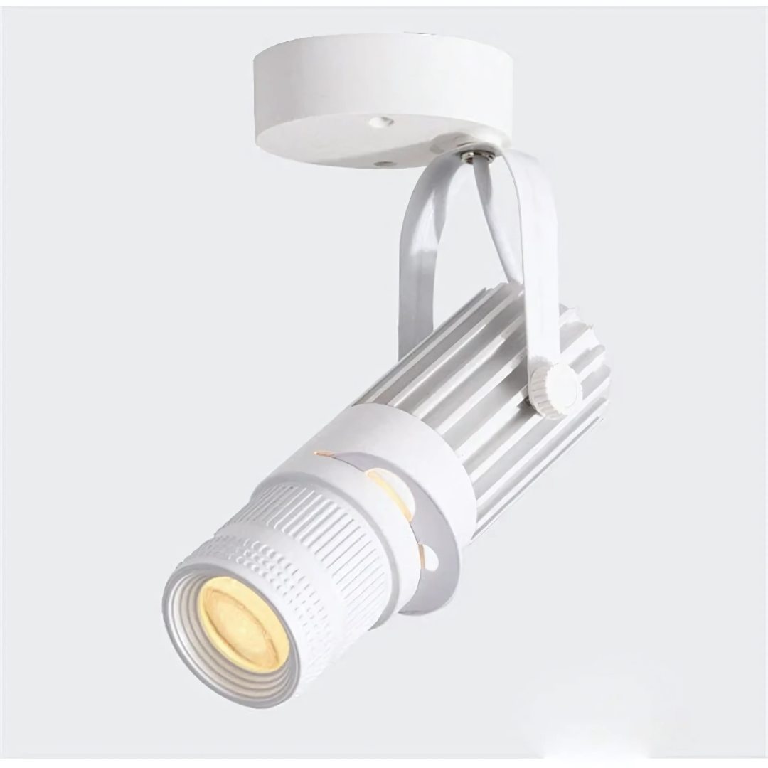Verstellbarer LED-Deckenstrahler aus gebürstetem Aluminium in Nickel | Euroselle