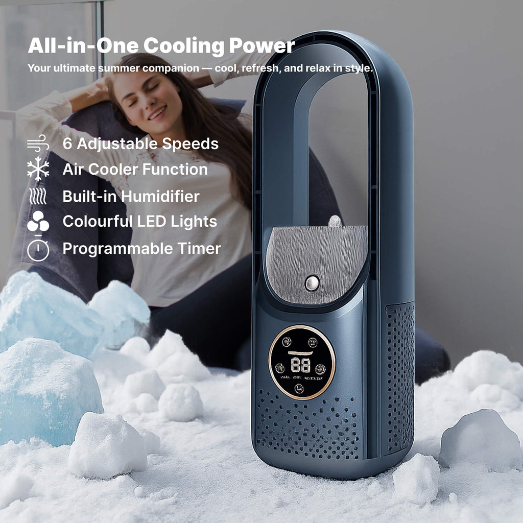 Bærbart bladløst klimaanlegg — ultrastille, ergonomisk design