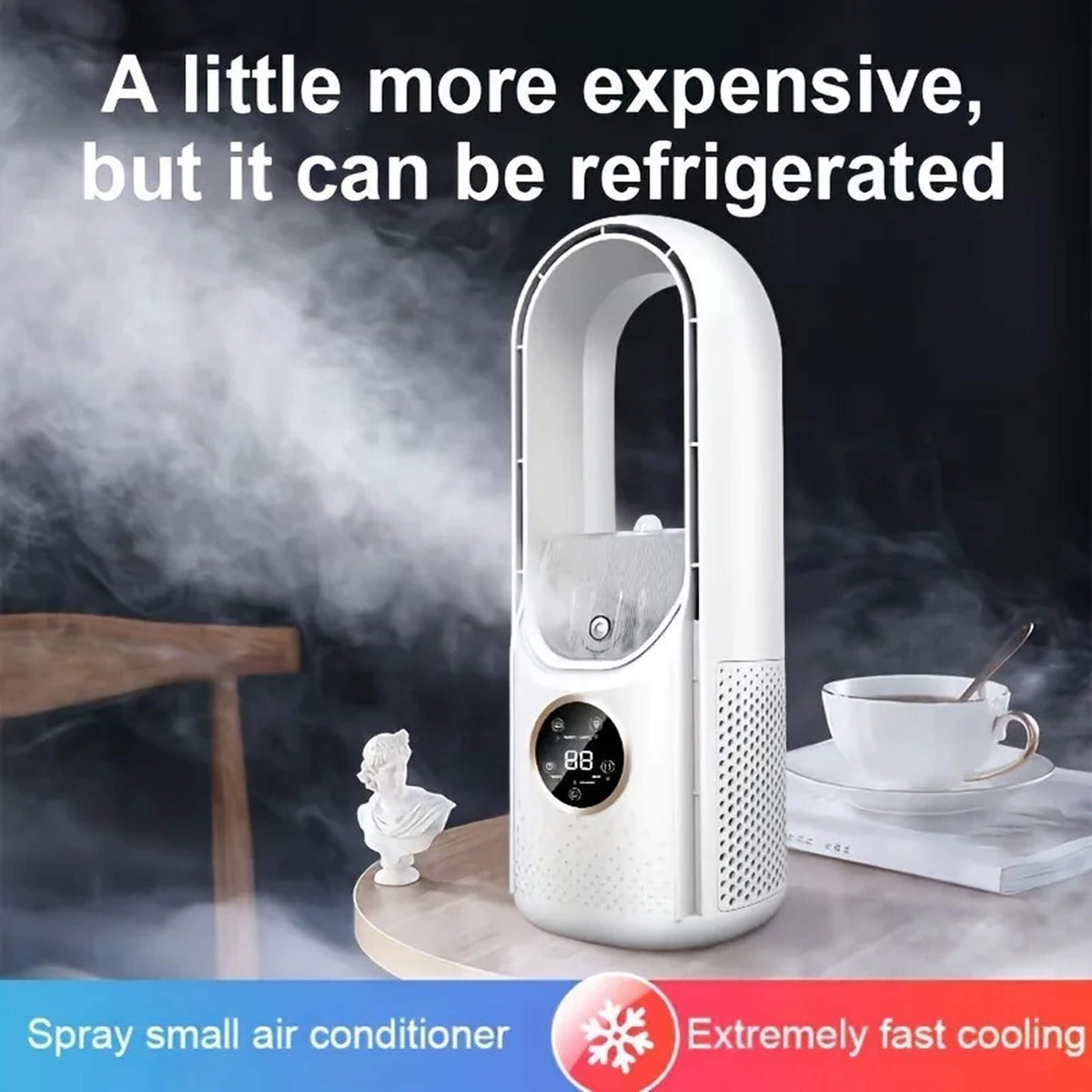 Bærbart bladløst klimaanlegg — ultrastille, ergonomisk design