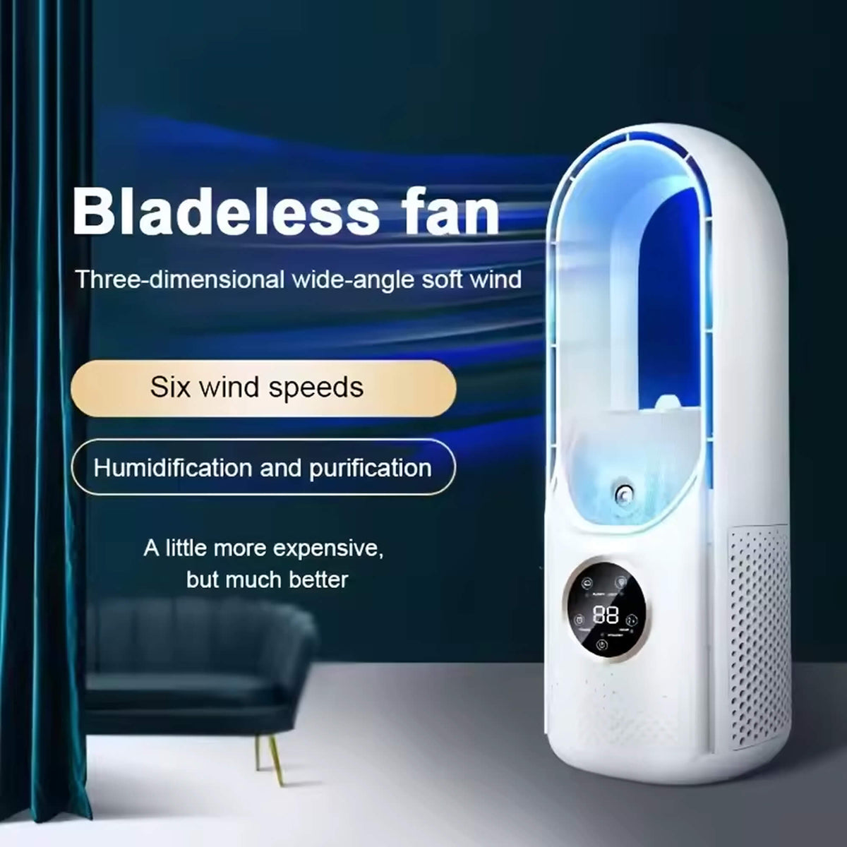 Bærbart bladløst klimaanlegg — ultrastille, ergonomisk design