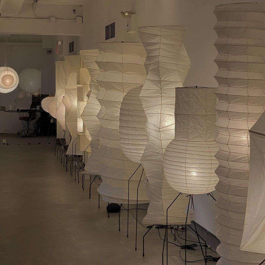 71 in Natural Bamboo Floor Lamp, 19 in Paper Shade, Diffused Light