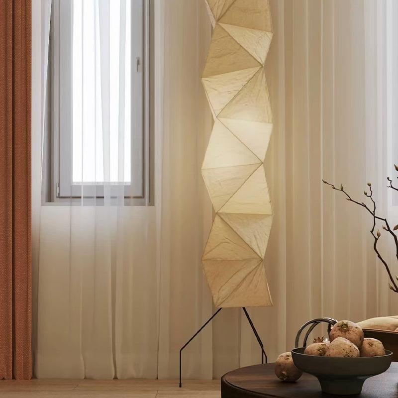 74 tum golvlampa i japanskinspirerad stil med pappersskärm - mjukt stämningsljus