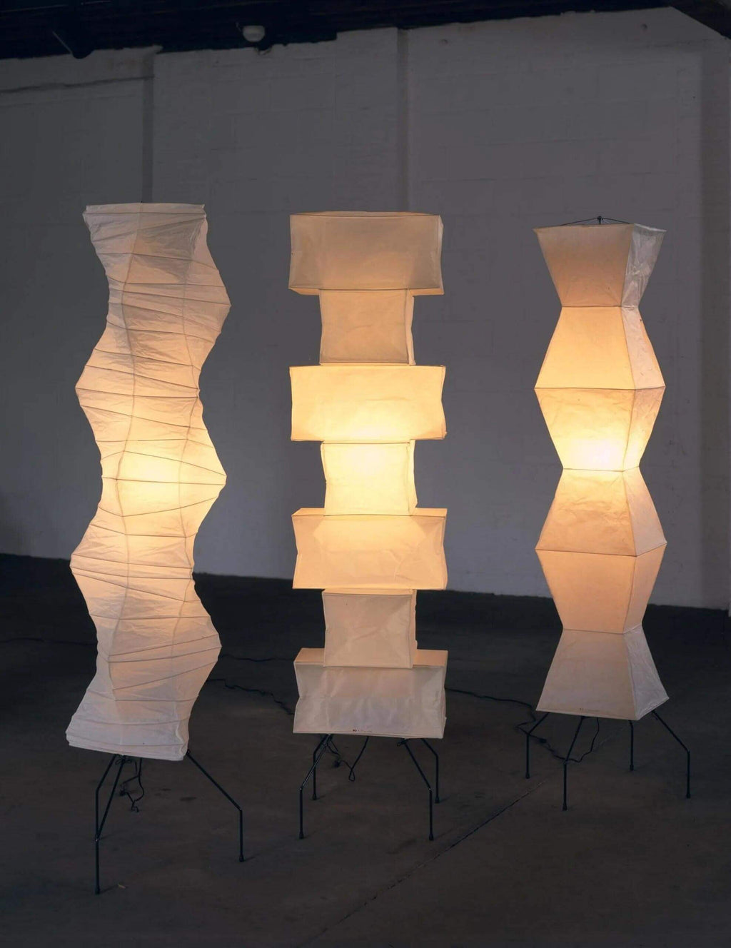 74 tum golvlampa i japanskinspirerad stil med pappersskärm - mjukt stämningsljus