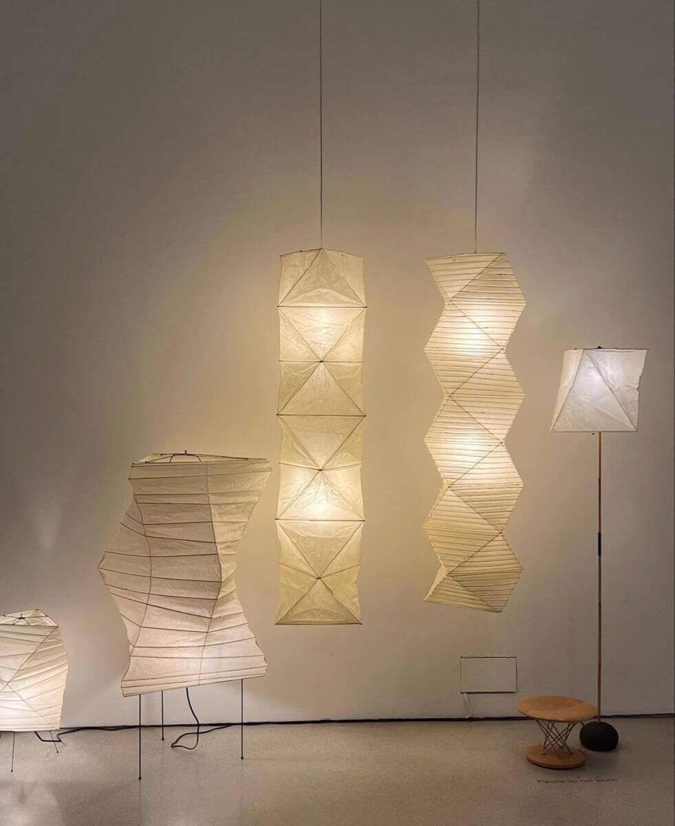 74 tum golvlampa i japanskinspirerad stil med pappersskärm - mjukt stämningsljus