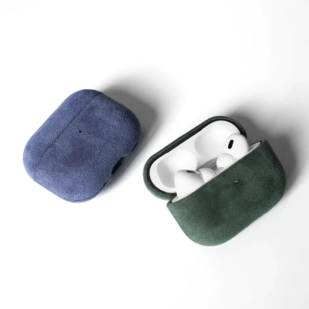 Pouzdro s příjemným měkkým povrchem pro AirPods Pro/Gen 3/4 — bezdrátové, odolné proti poškrábání
