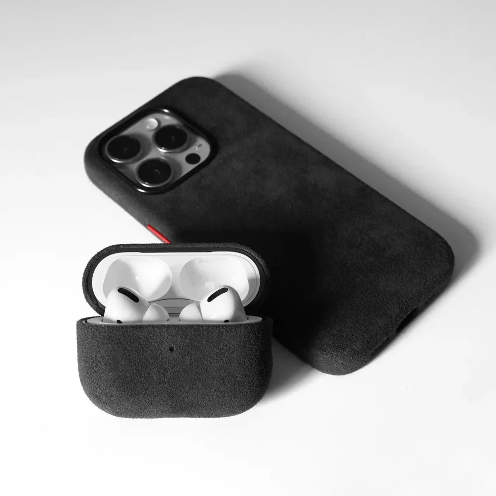 Pouzdro s příjemným měkkým povrchem pro AirPods Pro/Gen 3/4 — bezdrátové, odolné proti poškrábání