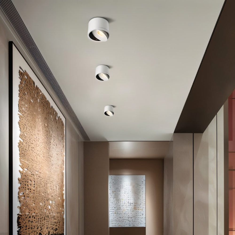 Aluminum LED Ceiling Light, 30° Adjustable Tilt, 7W–12W Options | Euroselle