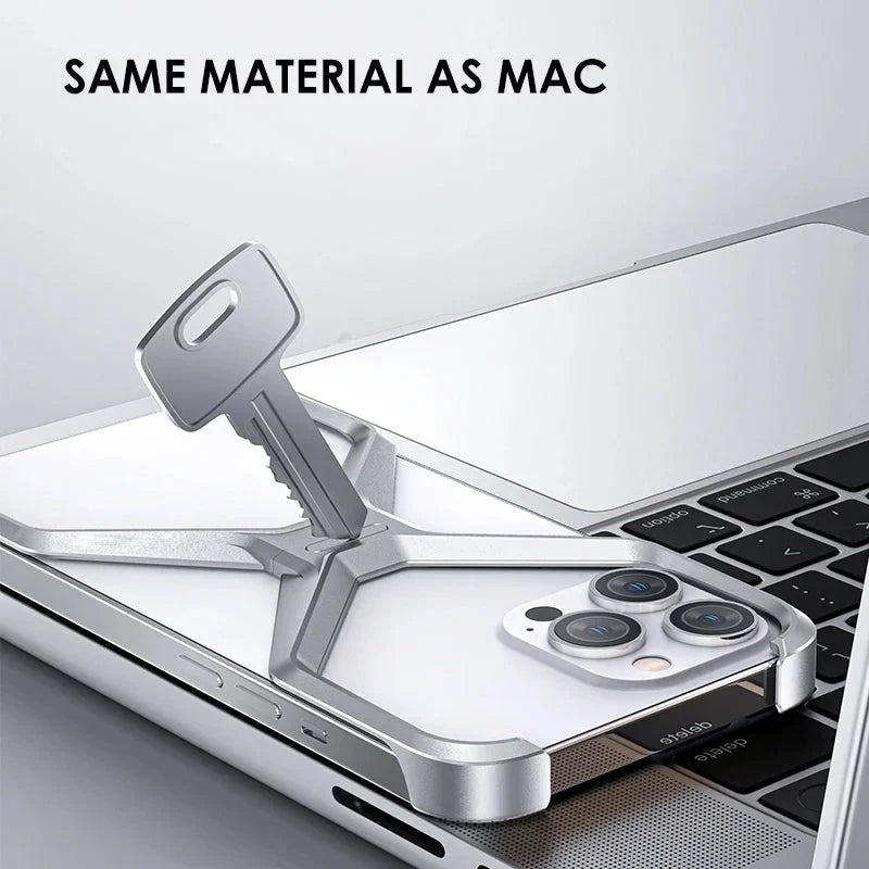Etui do iPhone’a 14, 15, 16 i 17 z metalową ramką w kształcie litery X — ultralekka ochrona przed upadkiem