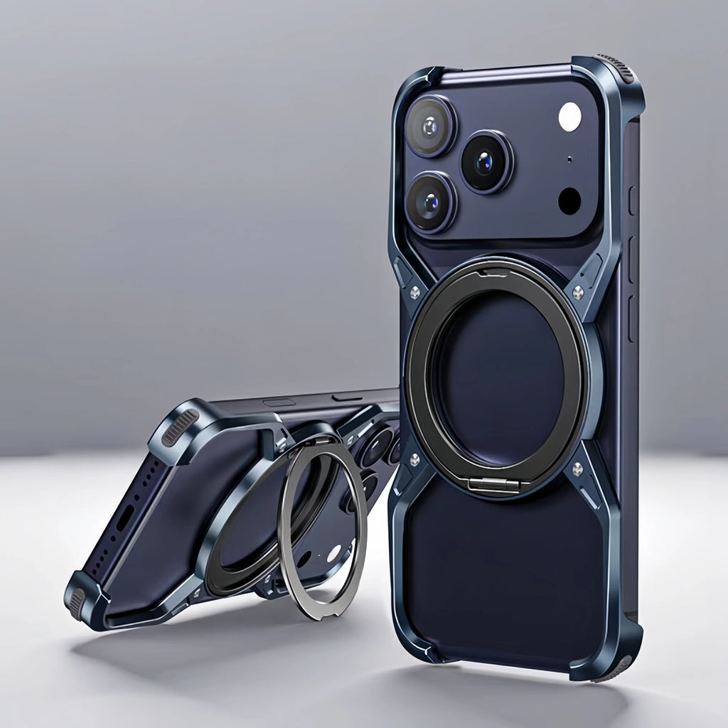 Etui do iPhone’a 14, 15, 16 i 17 z metalową ramką w kształcie litery X — ultralekka ochrona przed upadkiem
