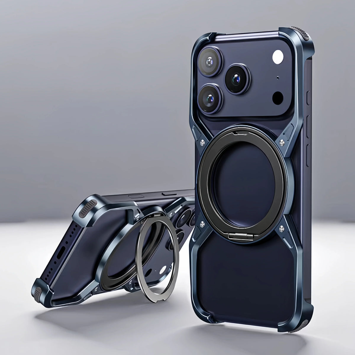 Etui do iPhone’a 14, 15, 16 i 17 z metalową ramką w kształcie litery X — ultralekka ochrona przed upadkiem