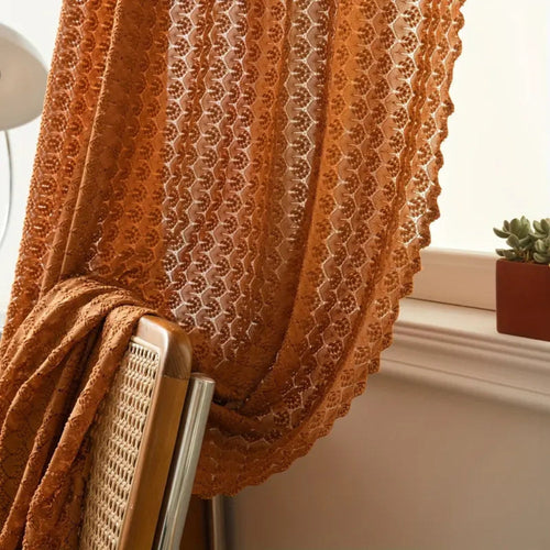 Panneau de rideau bohème en crochet filtrant la lumière - Euroselle