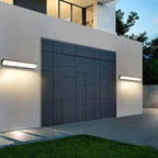MarinoLux Wasserdichte LED-Außenwandleuchte modern schwarz