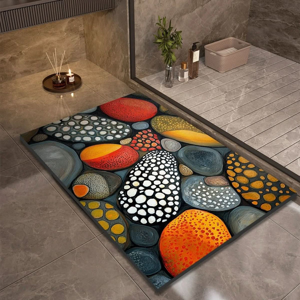 Rapid-Dry Stone Floor Mat 24x35 Inches — Non-Slip Absorbent Rug