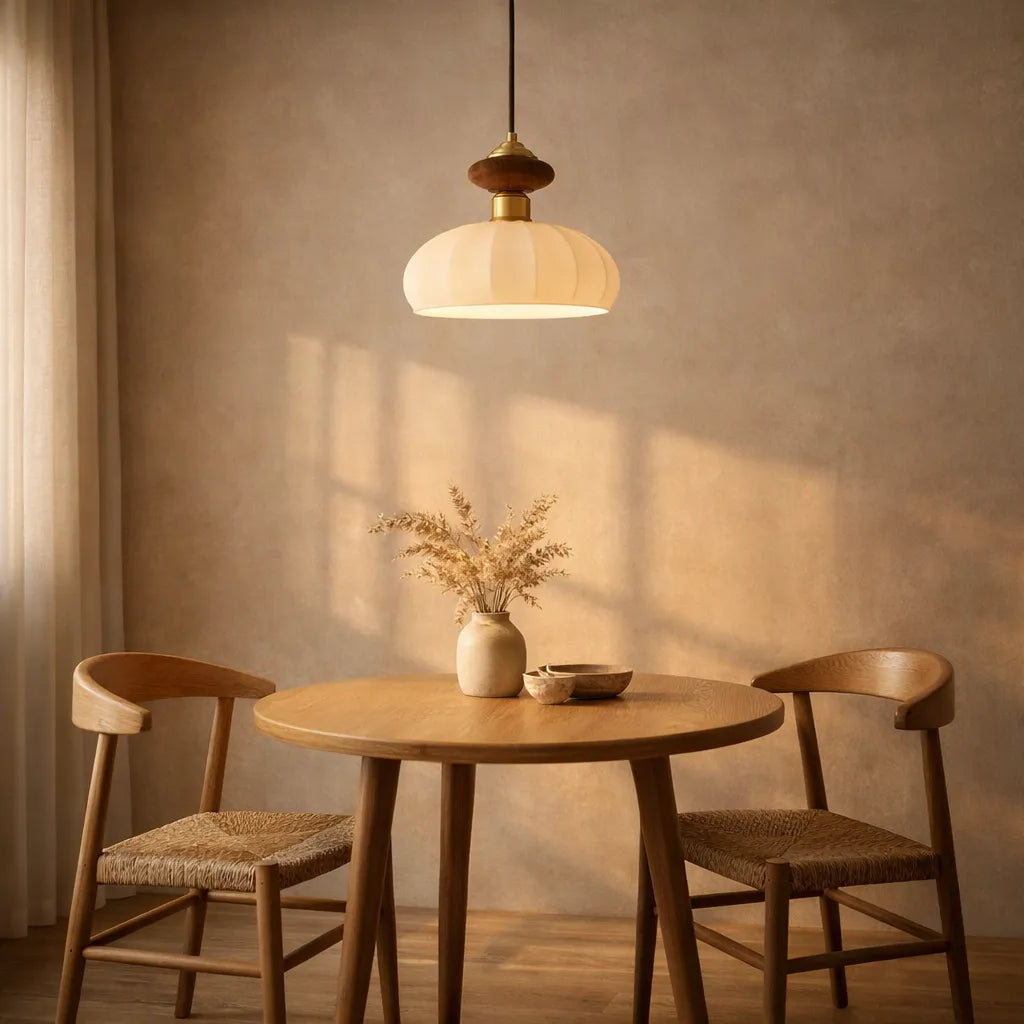 Emerald Grove Glass Wood Pendant Collection For Modern Interiors