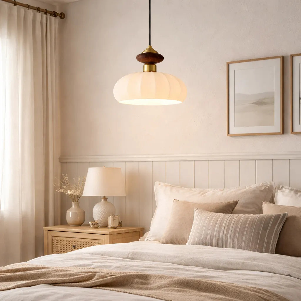 Emerald Grove Glass Wood Pendant Collection For Modern Interiors