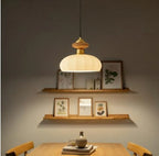 Emerald Grove Glass Wood Pendant Collection For Modern Interiors