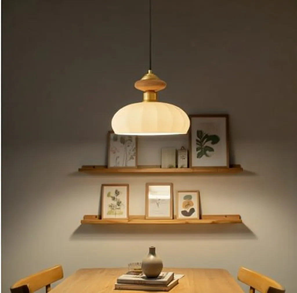 Emerald Grove Glass Wood Pendant Collection For Modern Interiors