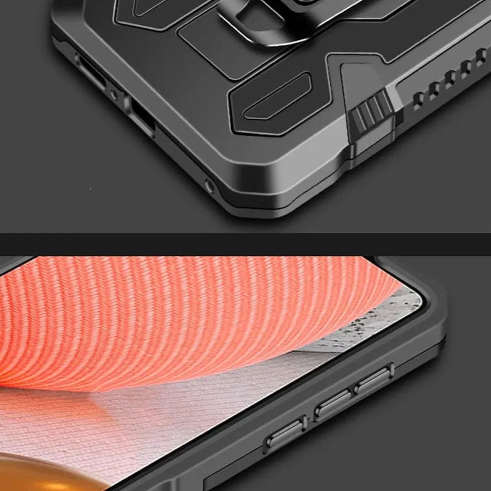 Funda de doble capa con pinza para cinturón para Samsung Galaxy S21–S25 Plus/Ultra