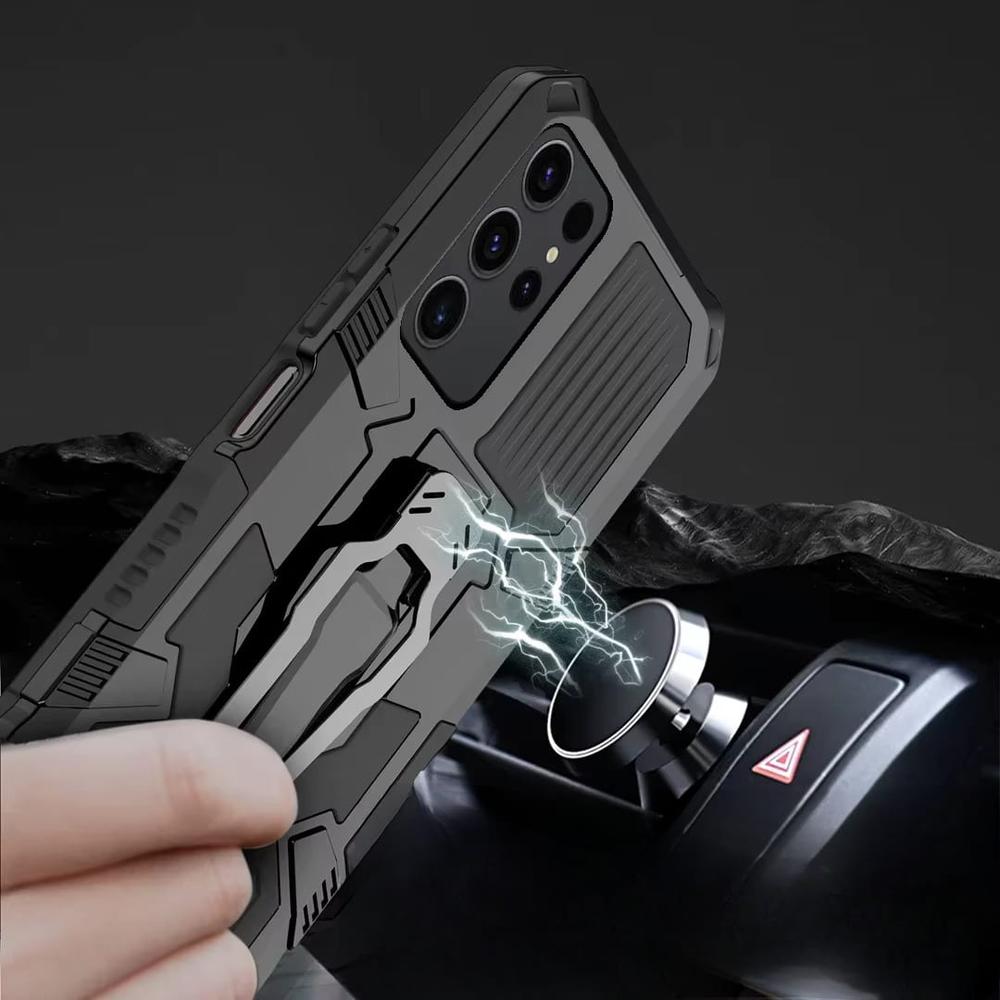 Funda de doble capa con pinza para cinturón para Samsung Galaxy S21–S25 Plus/Ultra