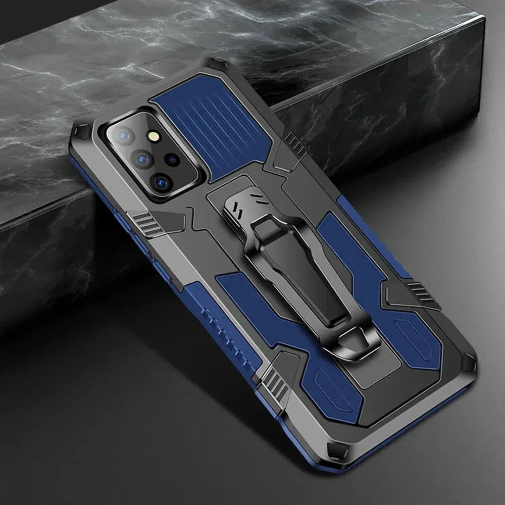 Funda de doble capa con pinza para cinturón para Samsung Galaxy S21–S25 Plus/Ultra