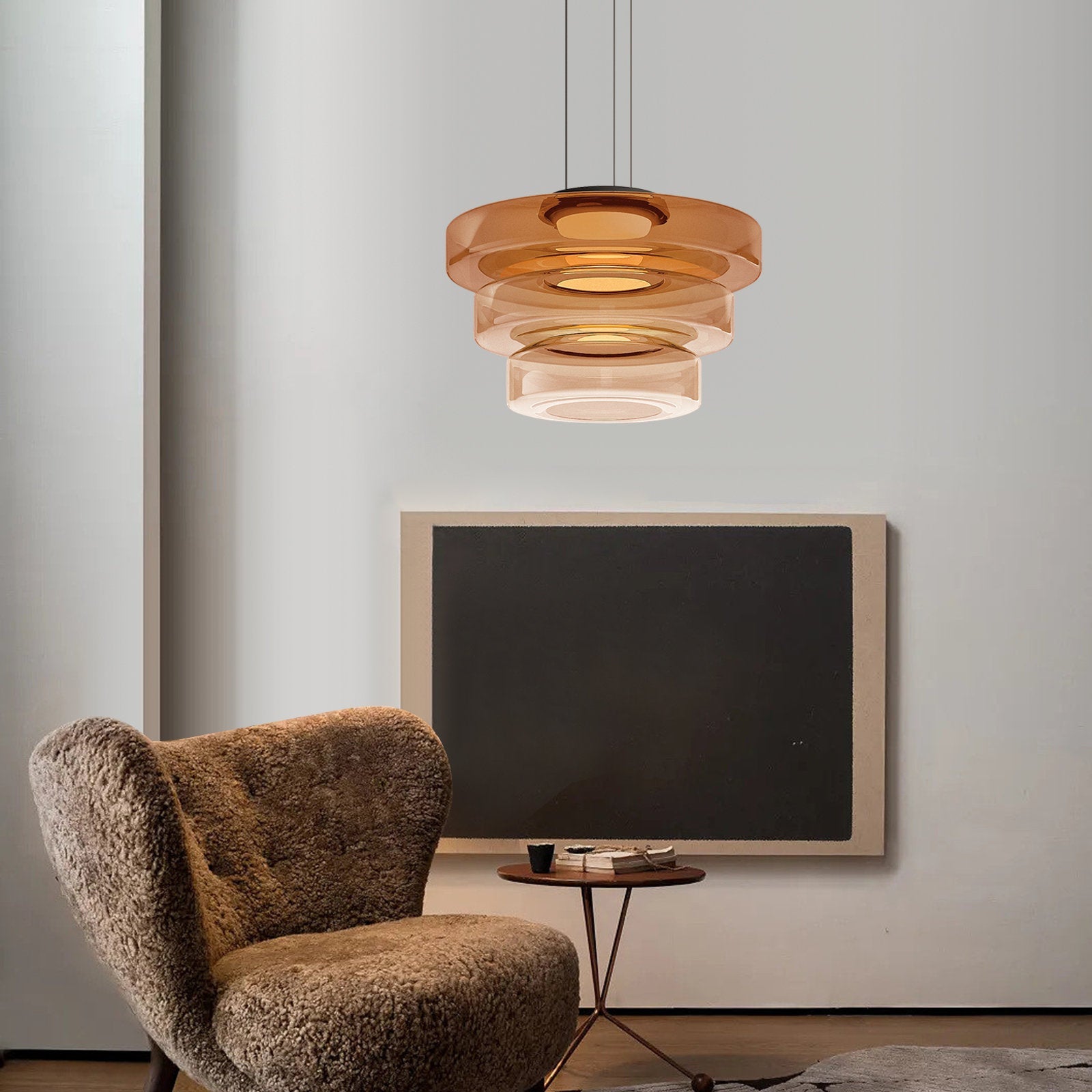 Lumineo Modern LED Glass Pendant Light For Kitchen Island