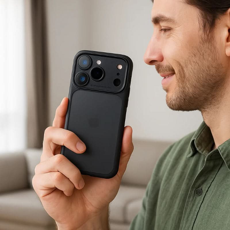 حافظة VortexGuard المدرعة المقاومة للصدمات — تشطيب مطفي، زر كاميرا مخصص، iPhone 15 16 17