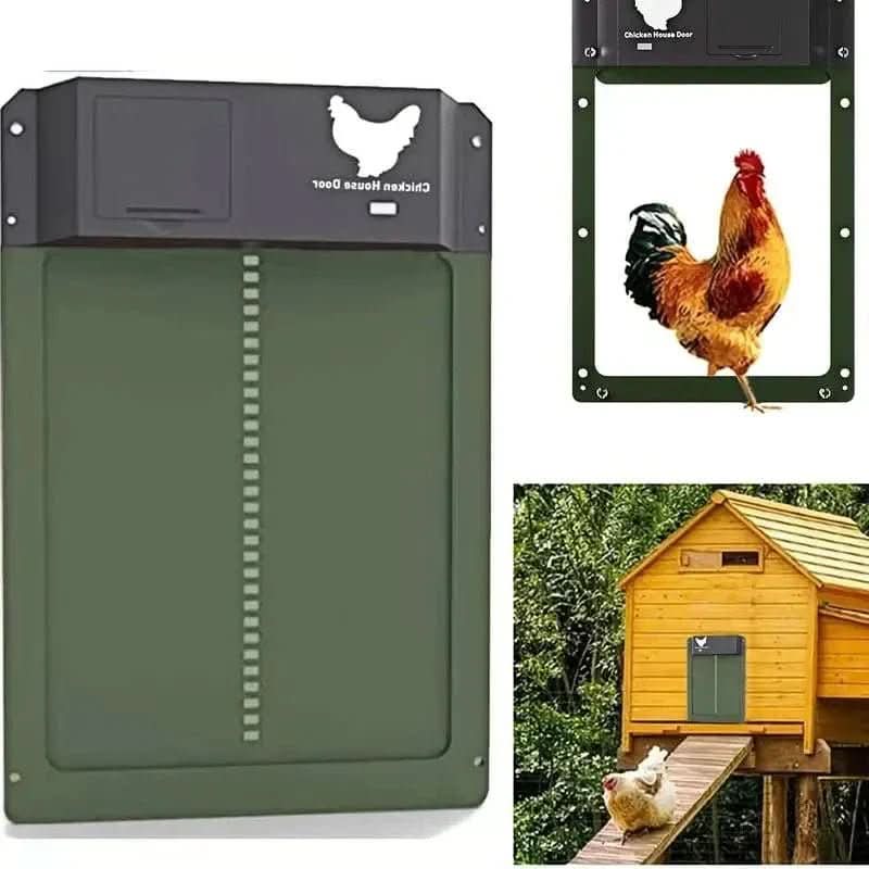 CoopGuard Automated Chicken Coop Door — Weatherproof Design, Light Sensor Control