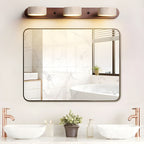 Indoor LED wall light designed with natural travertine and wood for warm architectural illumination - Euroselle