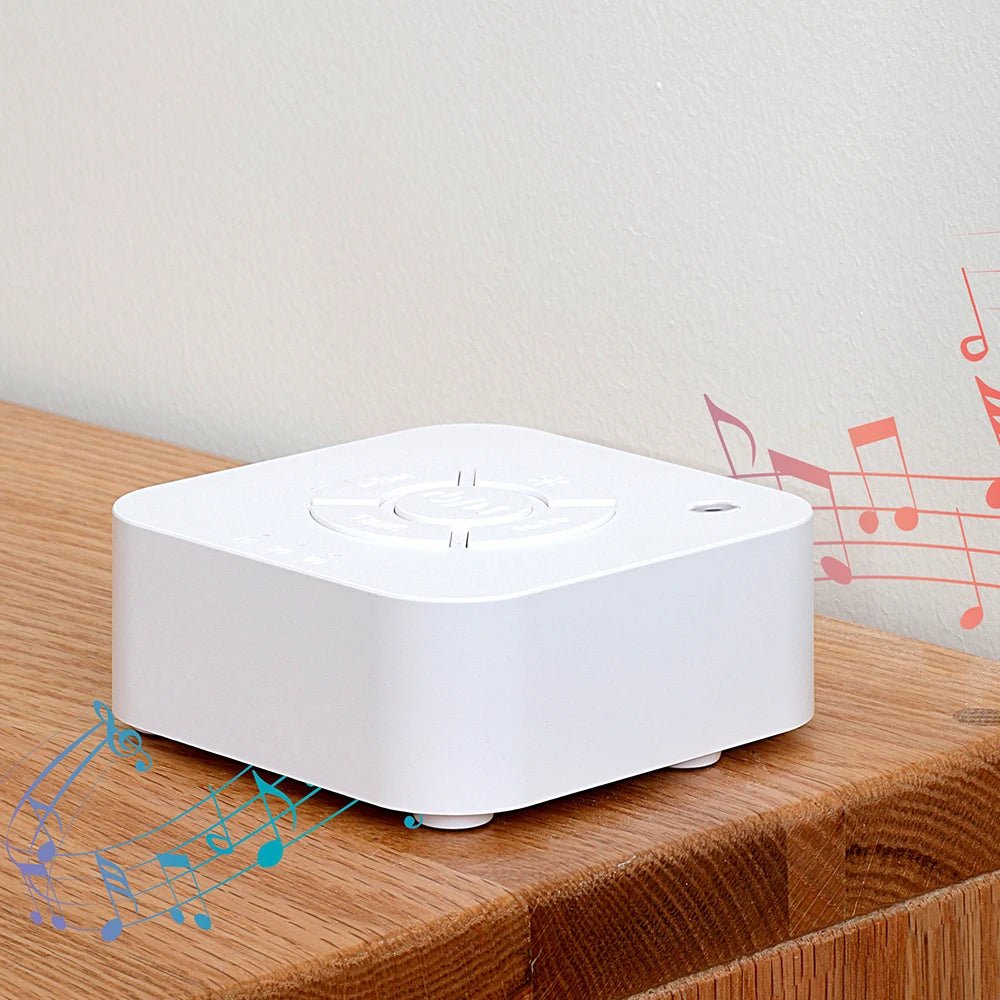 Machine à sons portable pour bébé LullMate – Rechargeable par USB, 10 sons apaisants intégrés, design compact pour les voyages