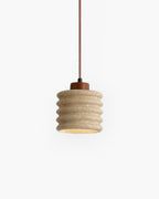 Tavelle | Pendant Light With Wavy Ceramic Shade for Japandi Bedside Glow