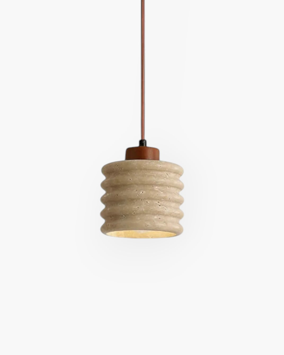 Tavelle | Pendant Light With Wavy Ceramic Shade for Japandi Bedside Glow