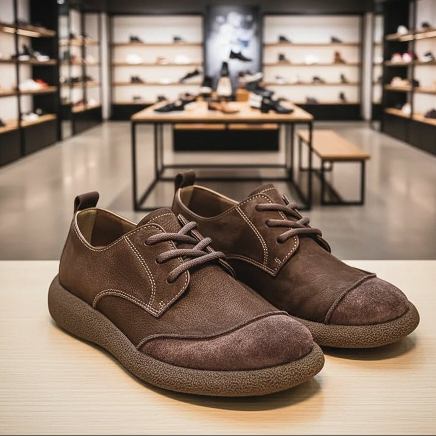 Aurelo Refined Leather Comfort Shoes — Orthopedic Insole, Shock-Absorbing Outsole