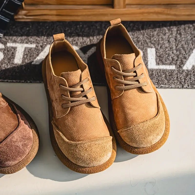 Aurelo Refined Leather Comfort Shoes — Orthopedic Insole, Shock-Absorbing Outsole