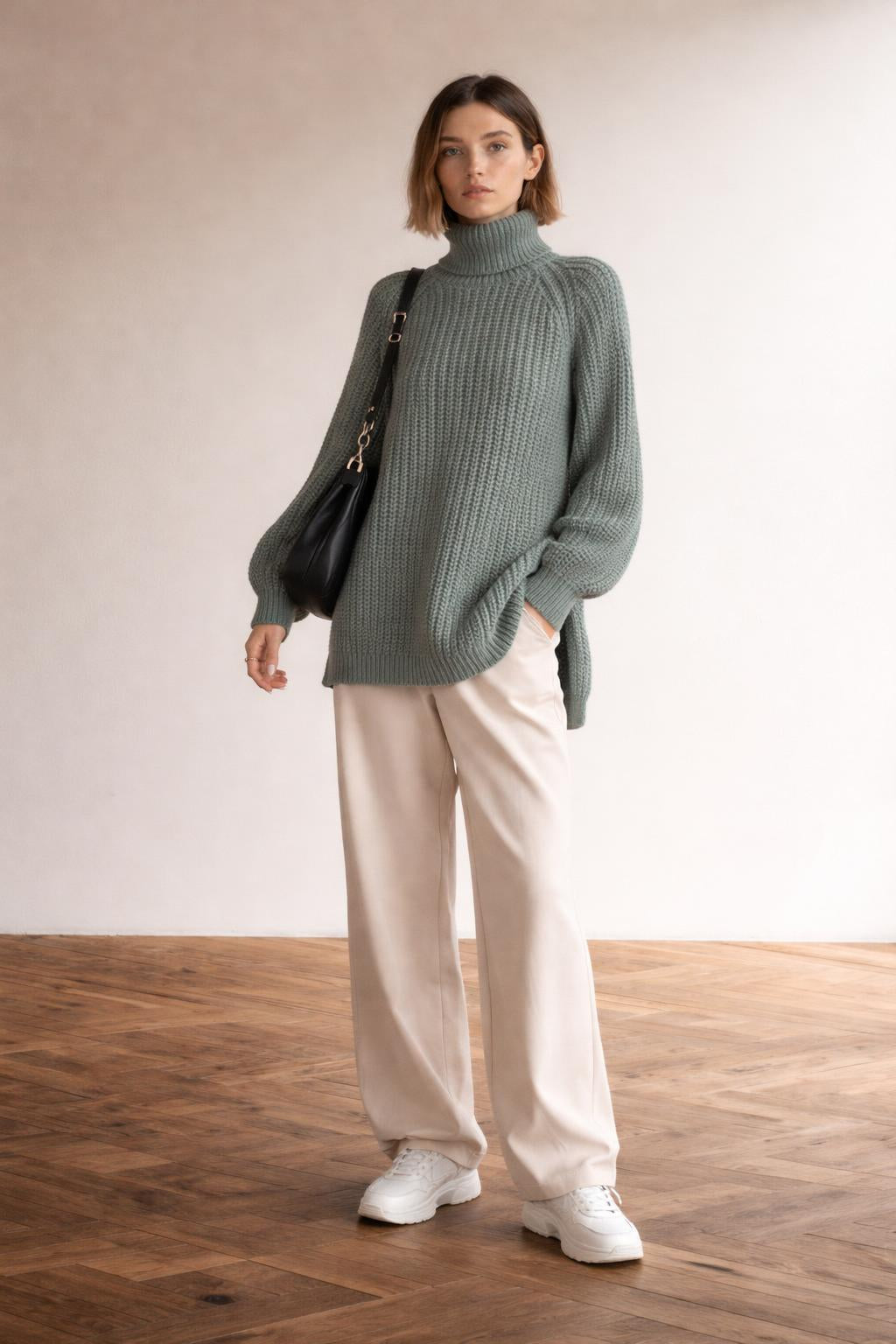 Pull Col Roulé "Séléné"