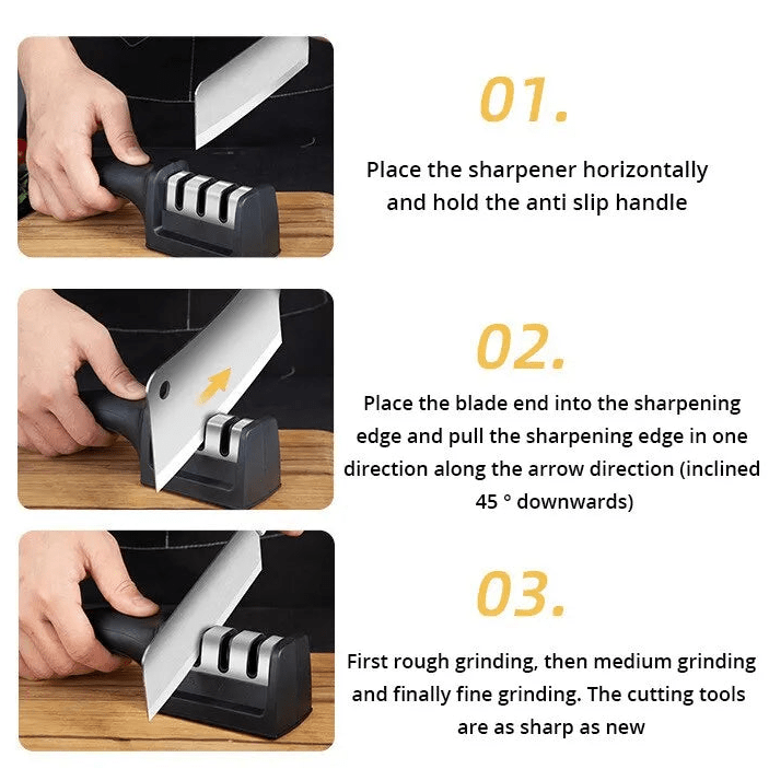 ApexEdge Multifunction Knife Sharpener Hand Tool — Compact Handheld Design, Rapid Edge Sharpening