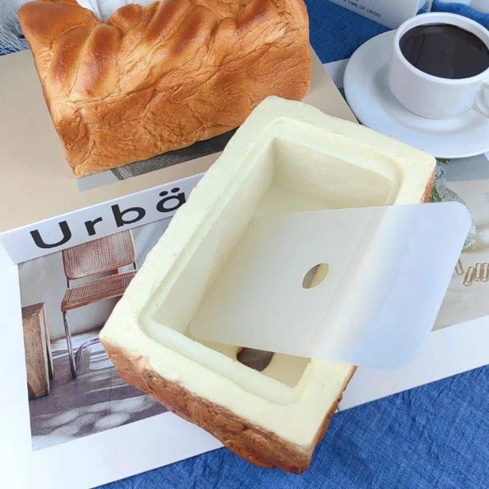 Crustia držák kapesníčků ve tvaru chleba s realistickým designem bochníku