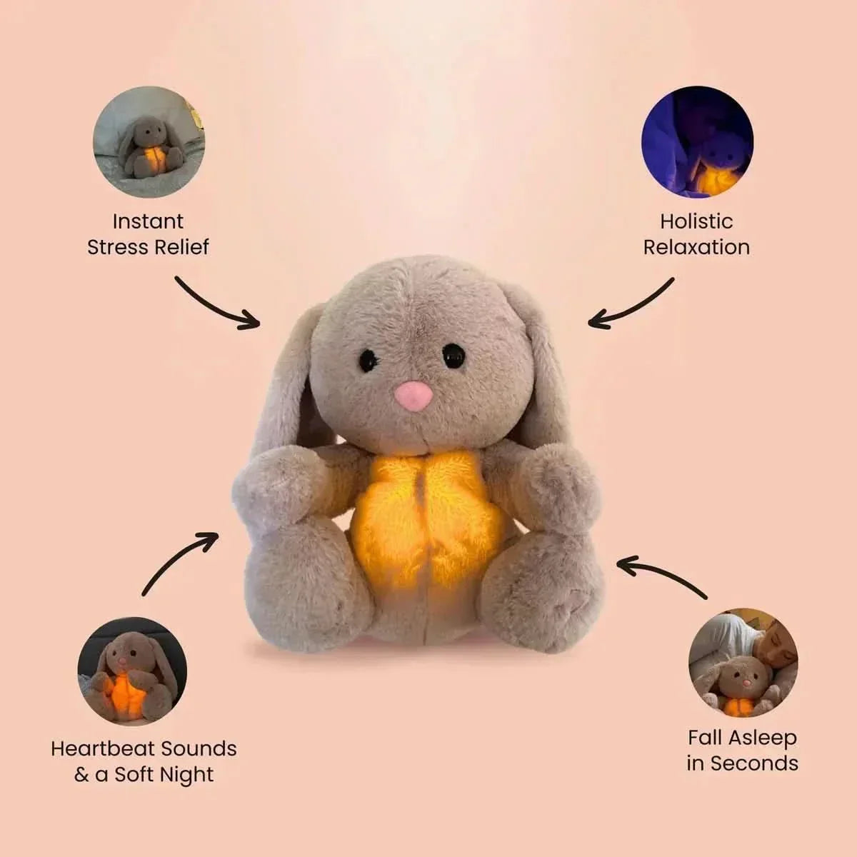 CuddleNest lugnande napp för spädbarn — rytmisk andningsfunktion, integrerad musikspelare