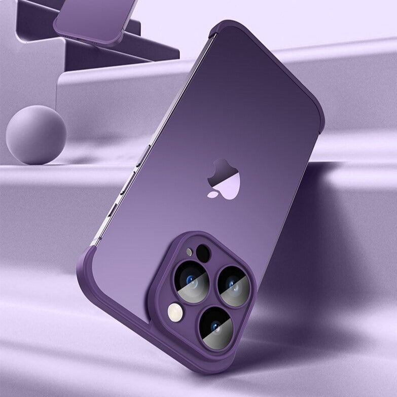غطاء iPhone نحيف لسلسلة 14–17 - حماية للكاميرا، شحن لاسلكي