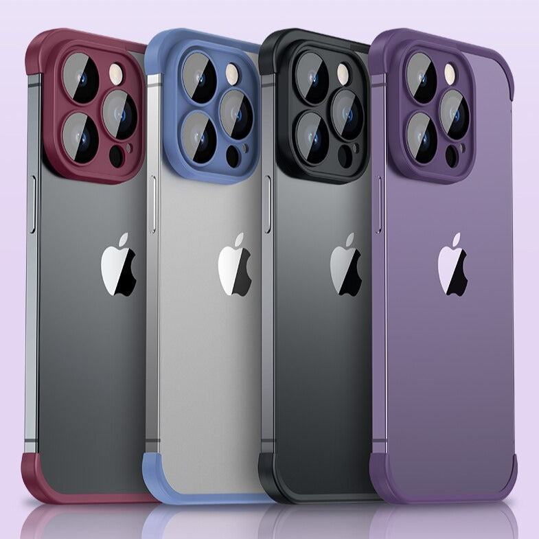 غطاء iPhone نحيف لسلسلة 14–17 - حماية للكاميرا، شحن لاسلكي