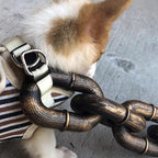 Einzigartiges verstellbares Hundehalsband mit langlebigem Metallketten-Design - Euroselle