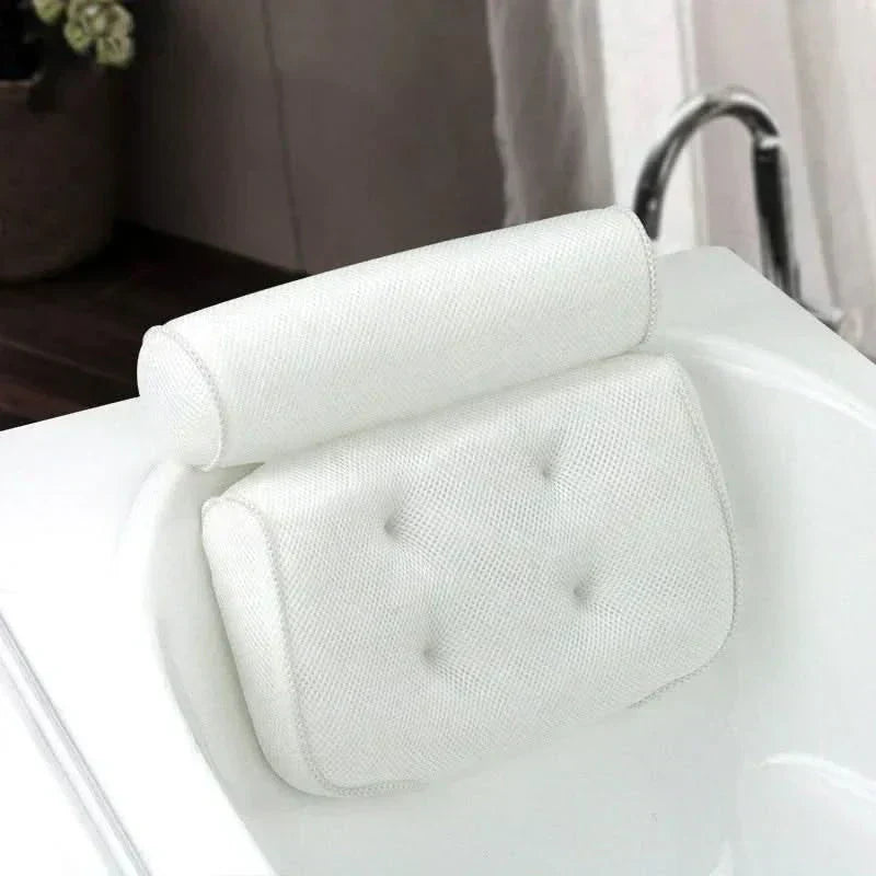Cuscino ergonomico da bagno AquaNest — supporto imbottito per collo e testa