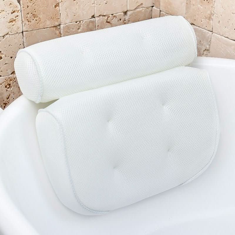 Cuscino ergonomico da bagno AquaNest — supporto imbottito per collo e testa