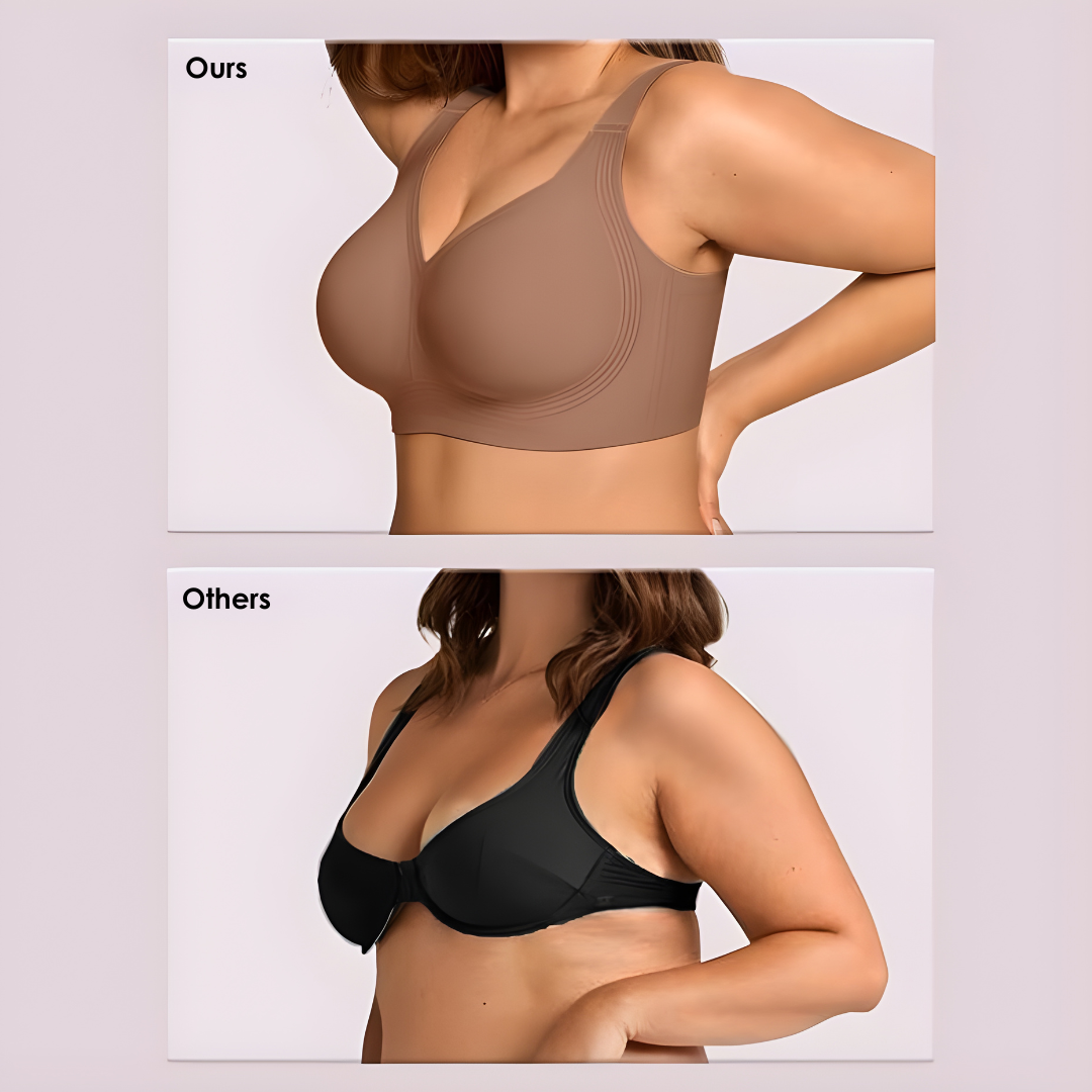 Wireless Push-Up Bra with Silicone Support Bands — Lift & Shape