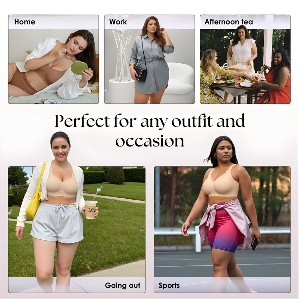Wireless Push-Up Bra with Silicone Support Bands — Lift & Shape
