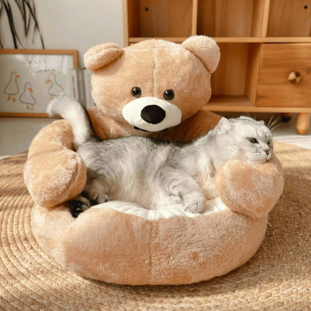 CozyNest Cat Bed — Raised Edge Design, Removable Washable Cover