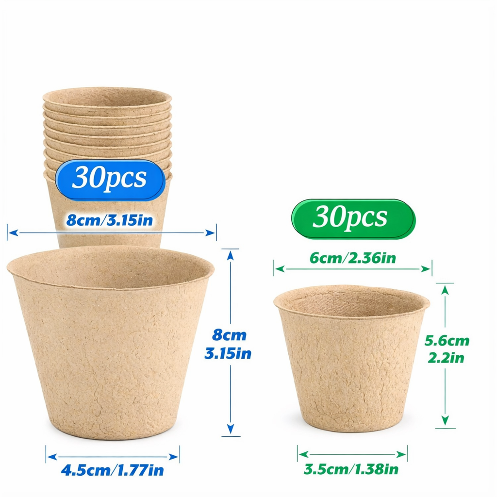 Biodegradable Seed Starter Pots for Easy Transplanting - Euroselle